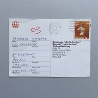 Ticket drawing postcard