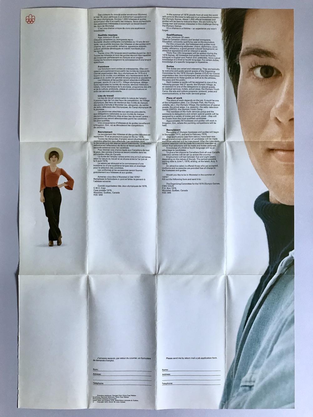 Come and Live the 1976 Games poster - back