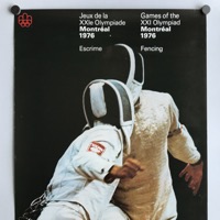 Fencing sport poster
