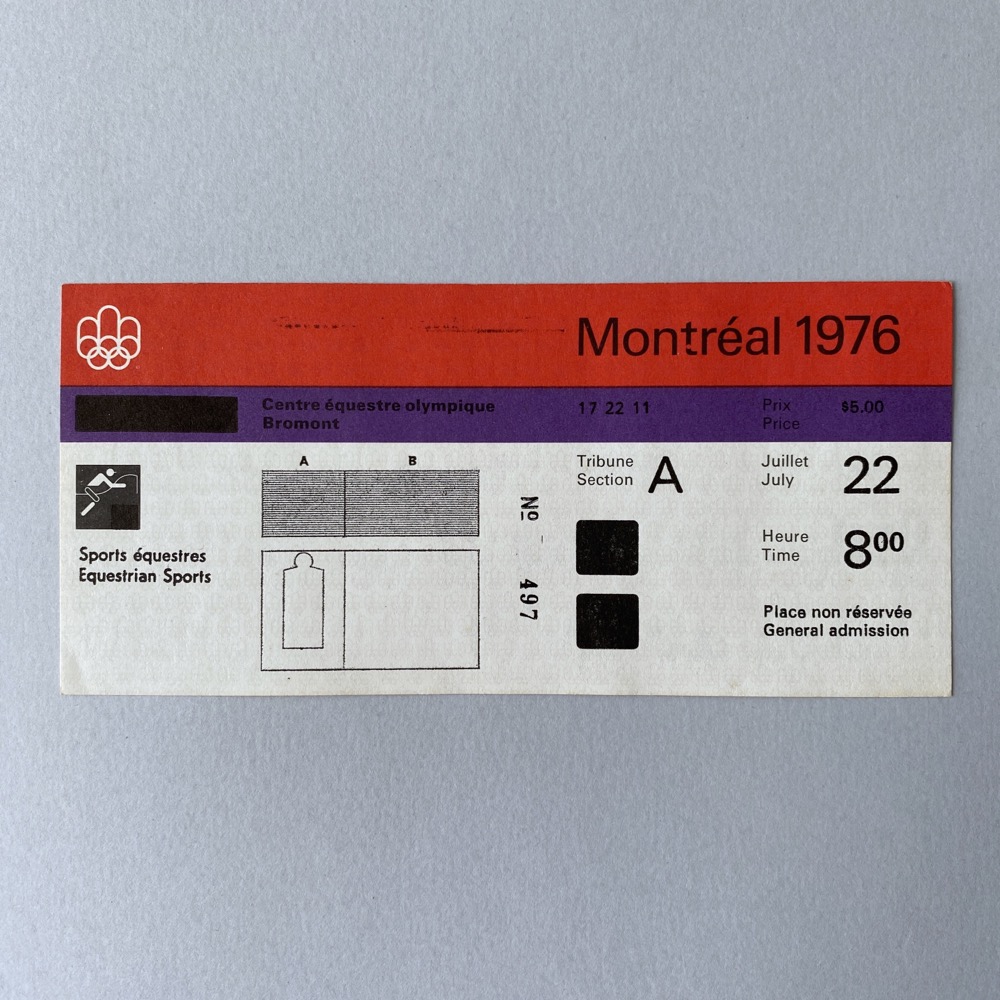 Equestrian sports ticket