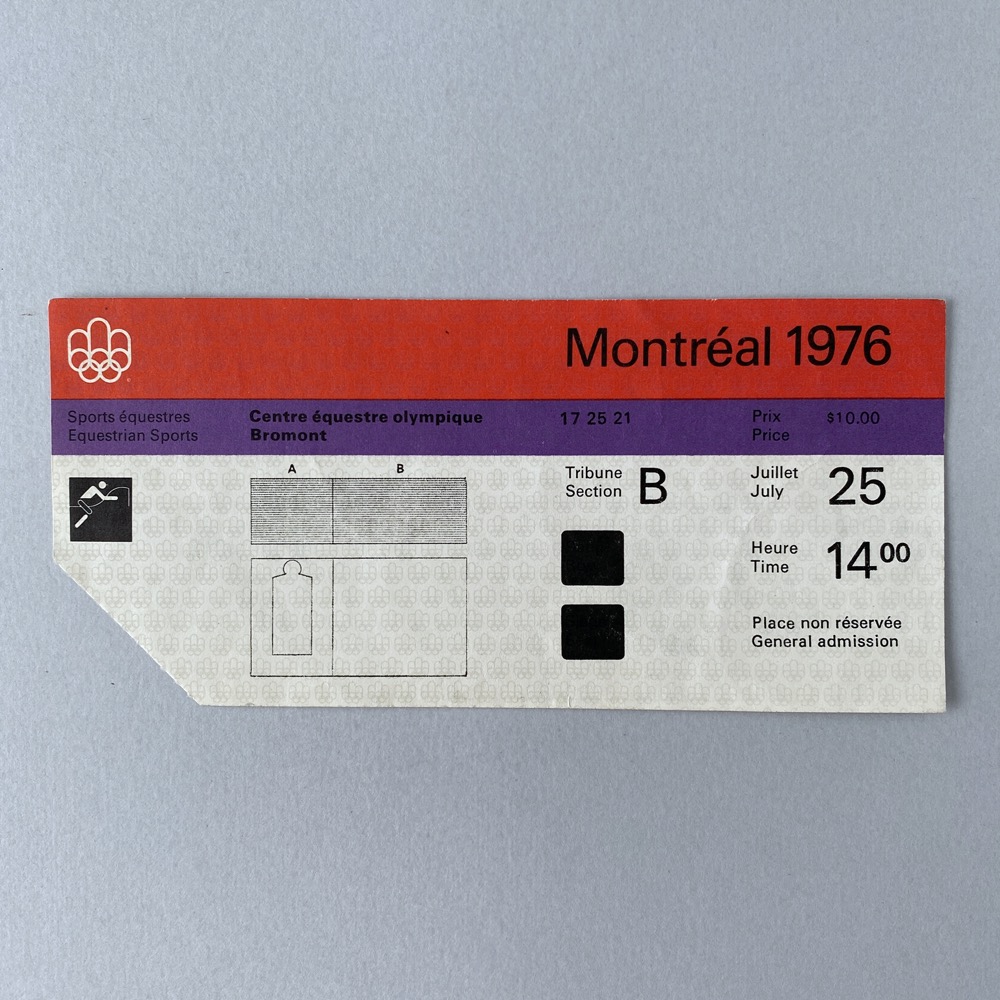 Equestrian sports ticket