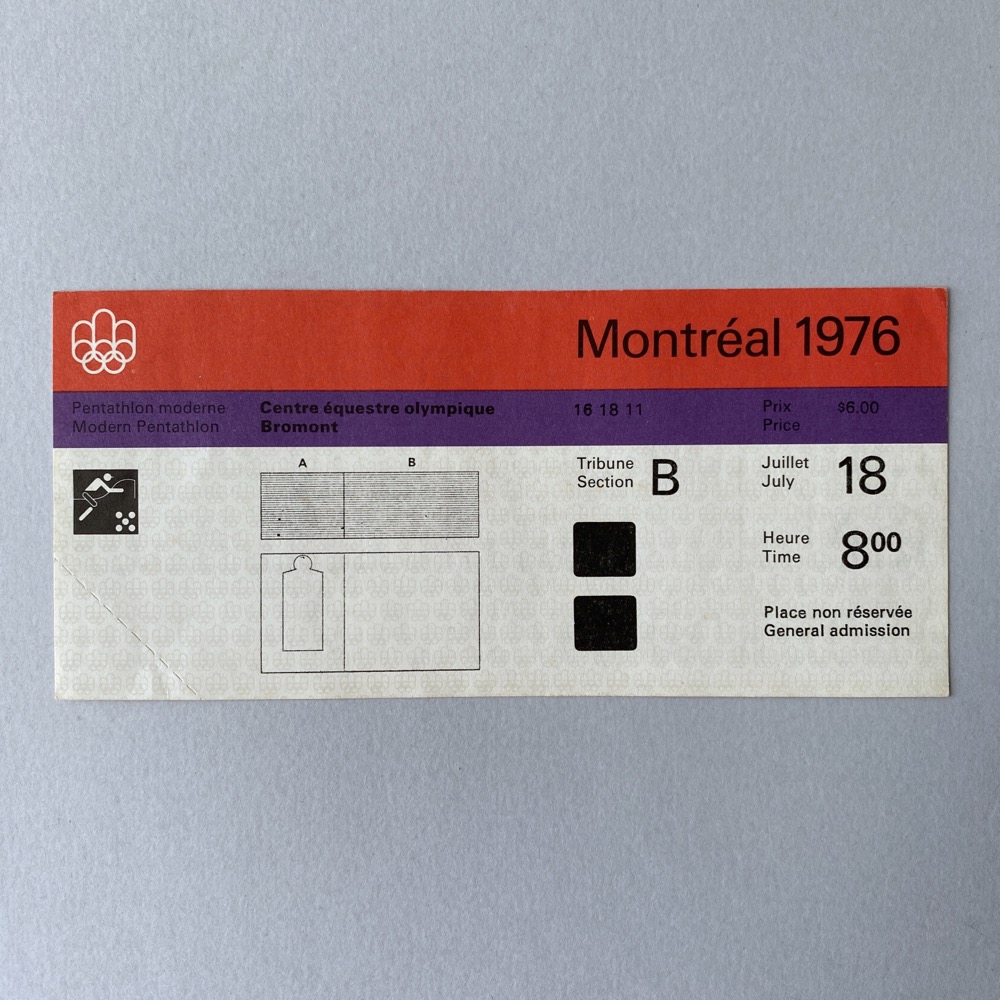 Modern pentathlon ticket